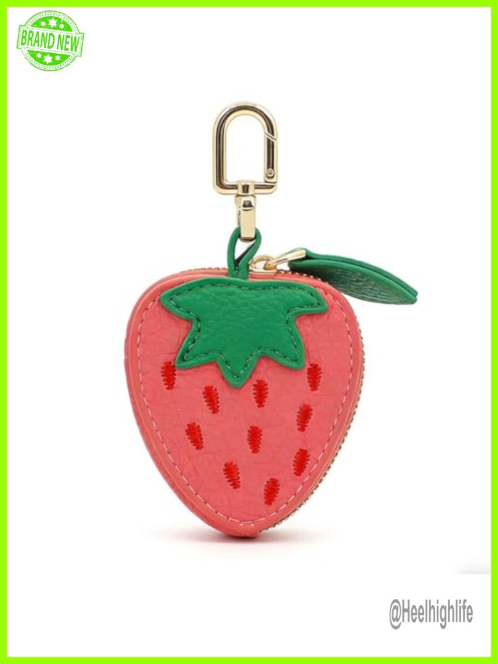 Mini Leather Fruit Coin Purse Keychain Kawaii Bag Charms Holder